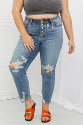 Judy Blue – Maddison – Boyfriendjeans in voller Größe